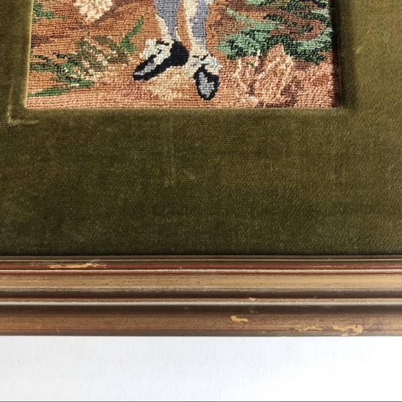 Vintage Embroidered Framed The Blue Boy - Picture 6 of 9